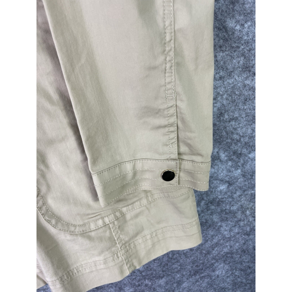 Chicos Luxe Twill Utility Jacket Size 2 US 12/14 Snap Cotton Pockets Stretch - Picture 8 of 12
